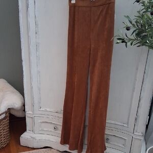 DRY GOODS Flying TOMATO Soft Suedel Look Elegant Brown Women's Pants